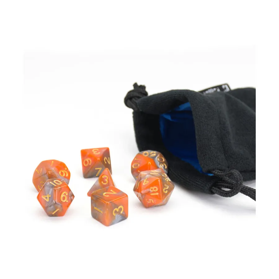 Оранжево-серый водоворот с золотом (7), Dice - 7 Piece Poly Sets - Marble/Swirl (Easy Roller Dice)
Оранжево-серый водоворот с золотом (7), Dice - 7 Piece Poly Sets - Marble/Swirl (Easy Roller Dice)