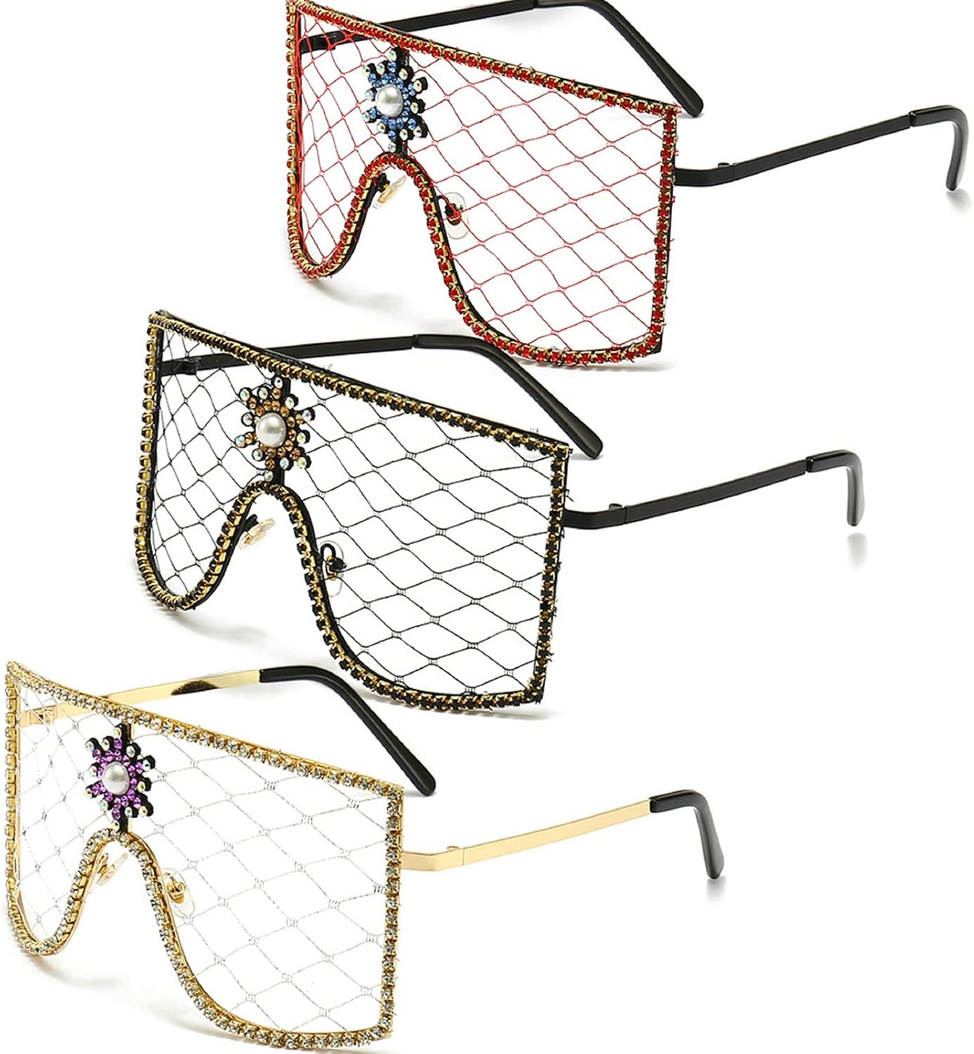 Крупные разноцветные солнцезащитные очки в стиле Y2K со стразами для женщин и мужчин, модные, в форме щита, обтекаемые, с кристаллами и бриллиантами, прозрачные mincl, 3pcs-black&red&gold
Крупные разноцветные солнцезащитные очки в стиле Y2K со стразами для женщин и мужчин, модные, в форме щита, обтекаемые, с кристаллами и бриллиантами, прозрачные mincl, 3pcs-black&red&gold