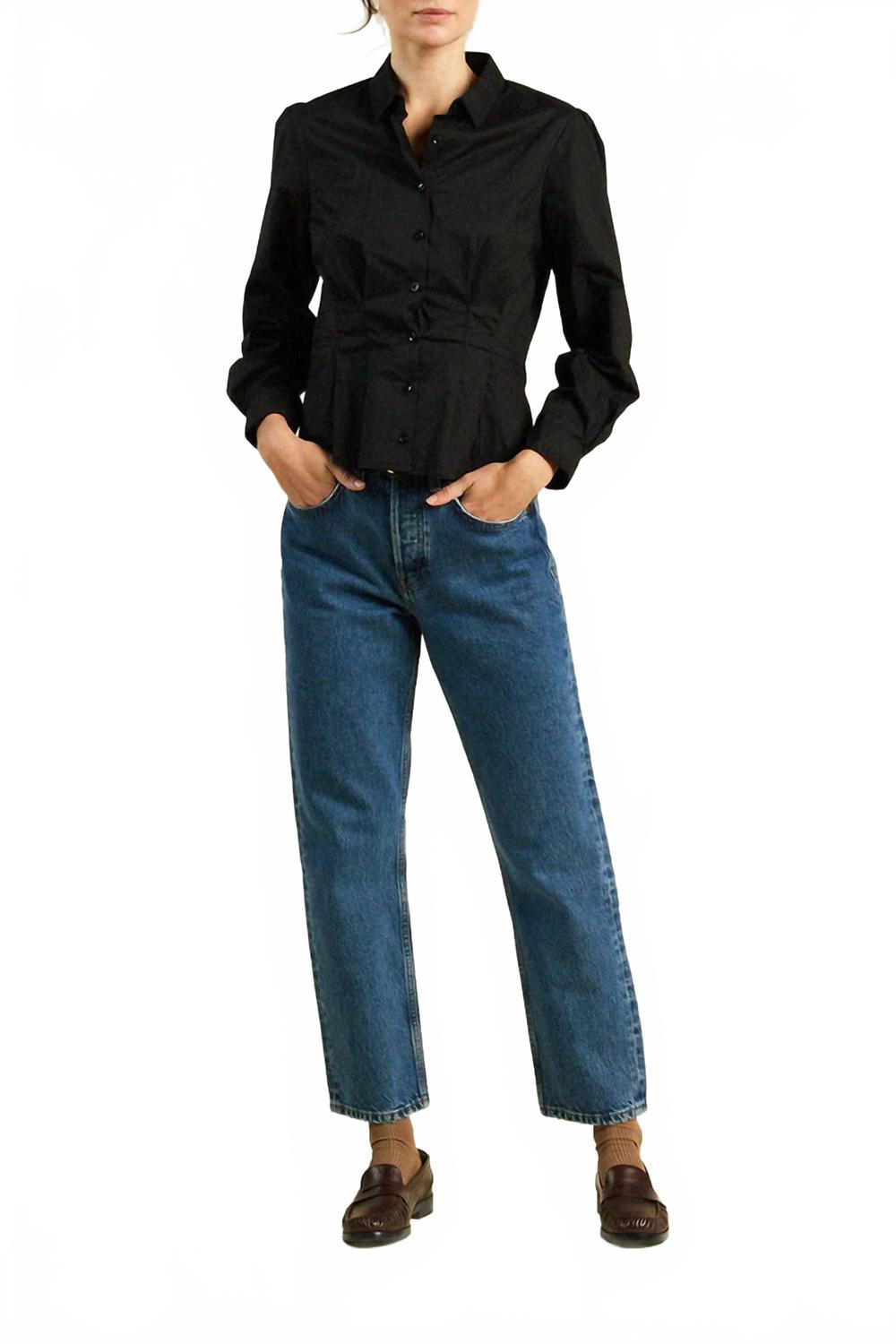 TROVATA Блузка Valentina на пуговицах, черная
TROVATA Блузка Valentina на пуговицах, черная