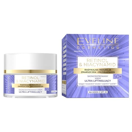 Ретинол и ниацинамид, Концентрированный крем-ультралифтинг 50+, 50 мл Eveline Cosmetics
