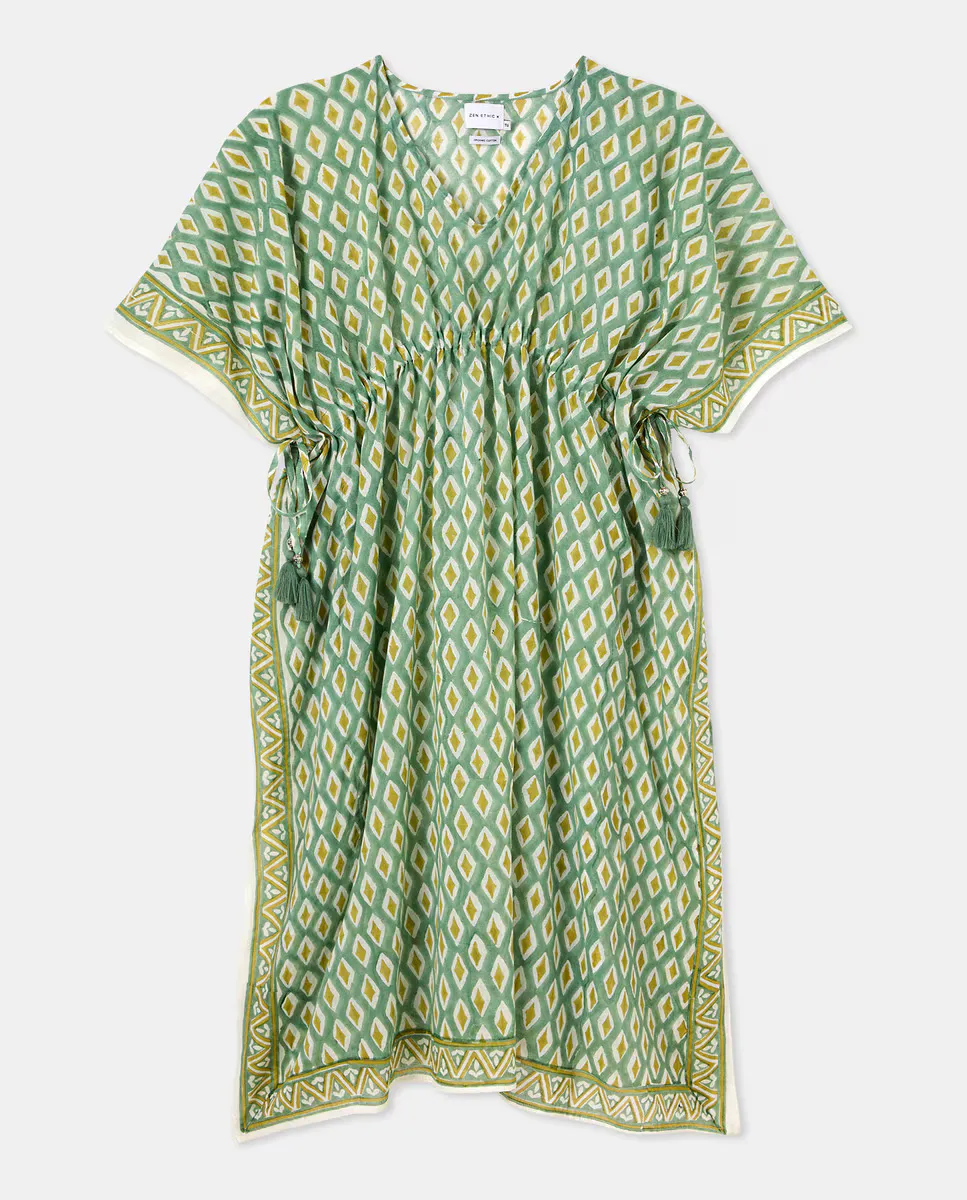 Кафтан из органического хлопка Zen Ethic, зеленый
Кафтан из органического хлопка Zen Ethic, зеленый