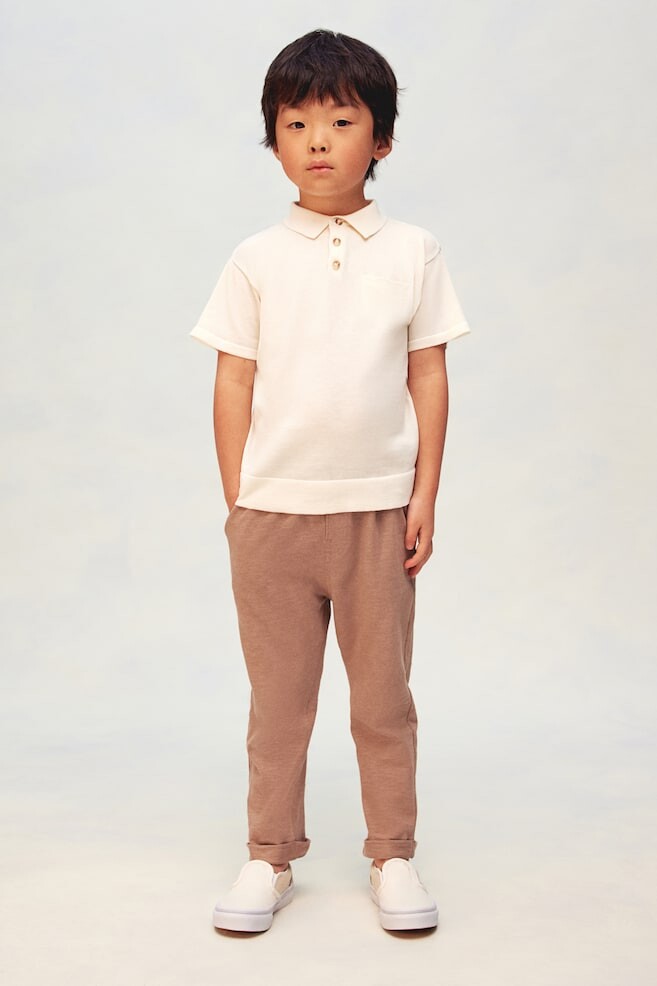 Спортивные штаны из хлопкового джерси H&M, бежевый
Спортивные штаны из хлопкового джерси H&M, бежевый