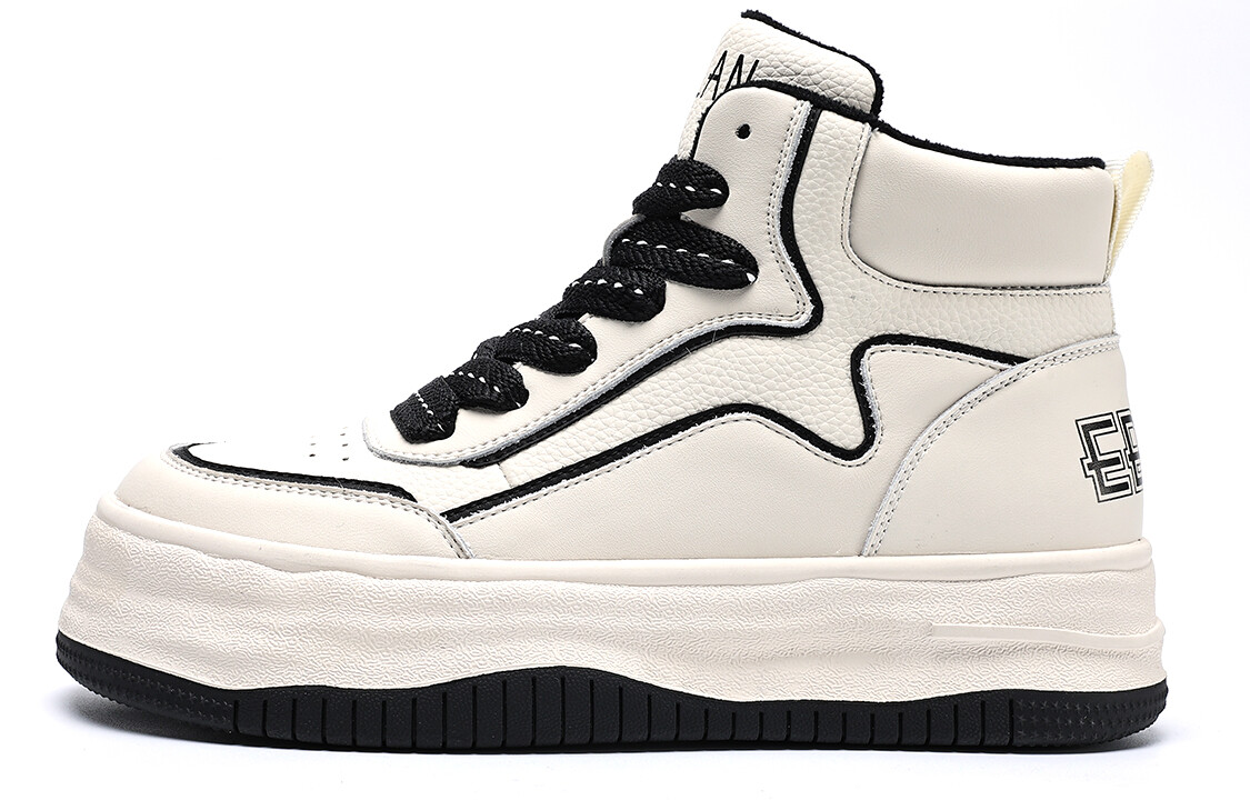 Кеды, скейтборд обувь женская высокая бежевый/черный Eblan
Кеды, скейтборд обувь женская высокая бежевый/черный Eblan