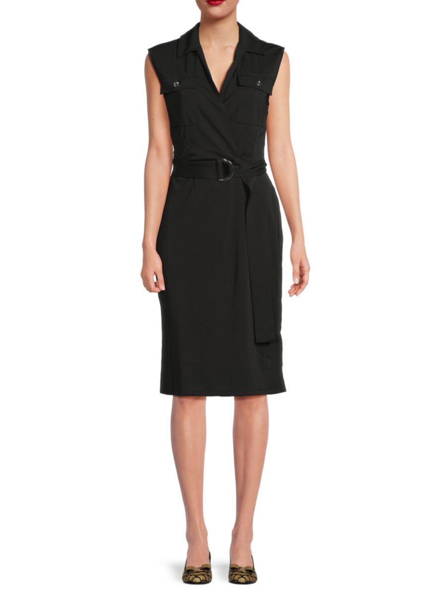 Платье-рубашка без рукавов с поясом DKNY, черный
Платье-рубашка без рукавов с поясом DKNY, черный