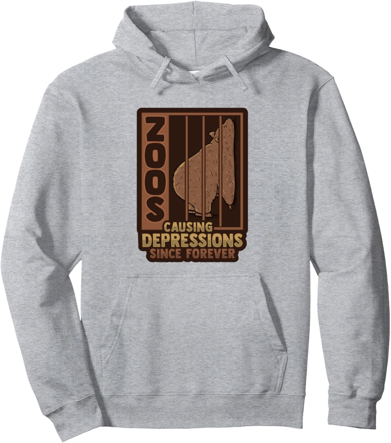 Толстовка Zoo Designs Cause Depression Animal Welfare Animal Cruelty Design, серый
Толстовка Zoo Designs Cause Depression Animal Welfare Animal Cruelty Design, серый