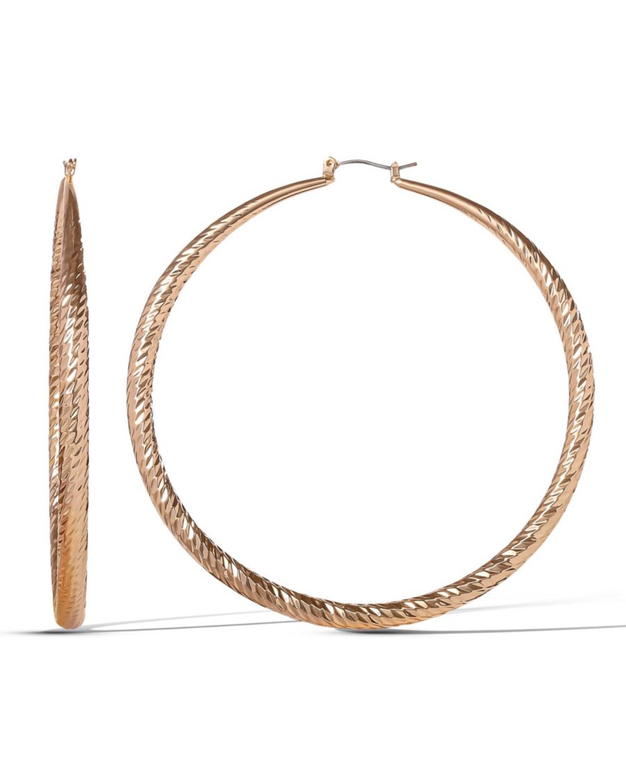 Широкие фактурные серьги-кольца Jessica Simpson, Gold
Широкие фактурные серьги-кольца Jessica Simpson, Gold