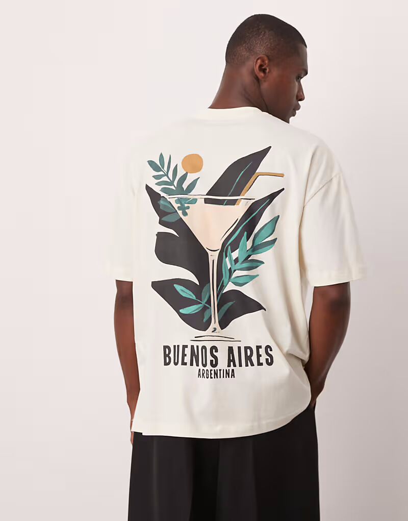 Футболка ASOS DESIGN свободного кроя с принтом в стиле летнего сезона в кремово-белом цвете
Футболка ASOS DESIGN свободного кроя с принтом в стиле летнего сезона в кремово-белом цвете