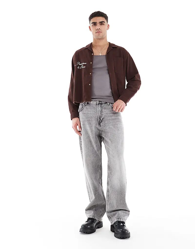 Bershka – Широкие джинсы серого цвета
Bershka – Широкие джинсы серого цвета