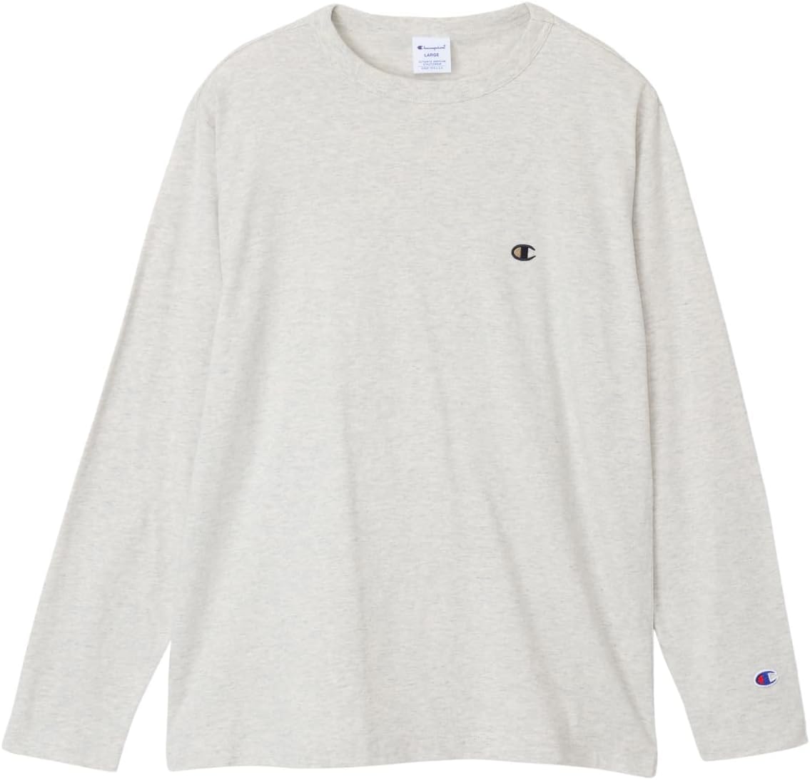 Мужская футболка с длинным рукавом Champion, круглый вырез, 100% хлопок, вышитый логотип, базовая модель, C8-X408, овсянный/синий
Мужская футболка с длинным рукавом Champion, круглый вырез, 100% хлопок, вышитый логотип, базовая модель, C8-X408, овсянный/синий