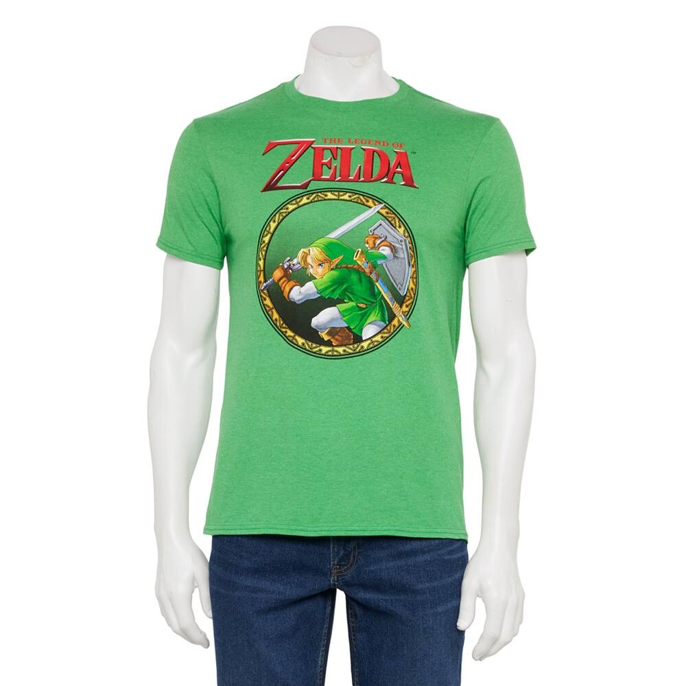 Мужская футболка с рисунком меча Nintendo The Legend of Zelda Link Licensed Character, цвет Green Heather
Мужская футболка с рисунком меча Nintendo The Legend of Zelda Link Licensed Character, цвет Green Heather