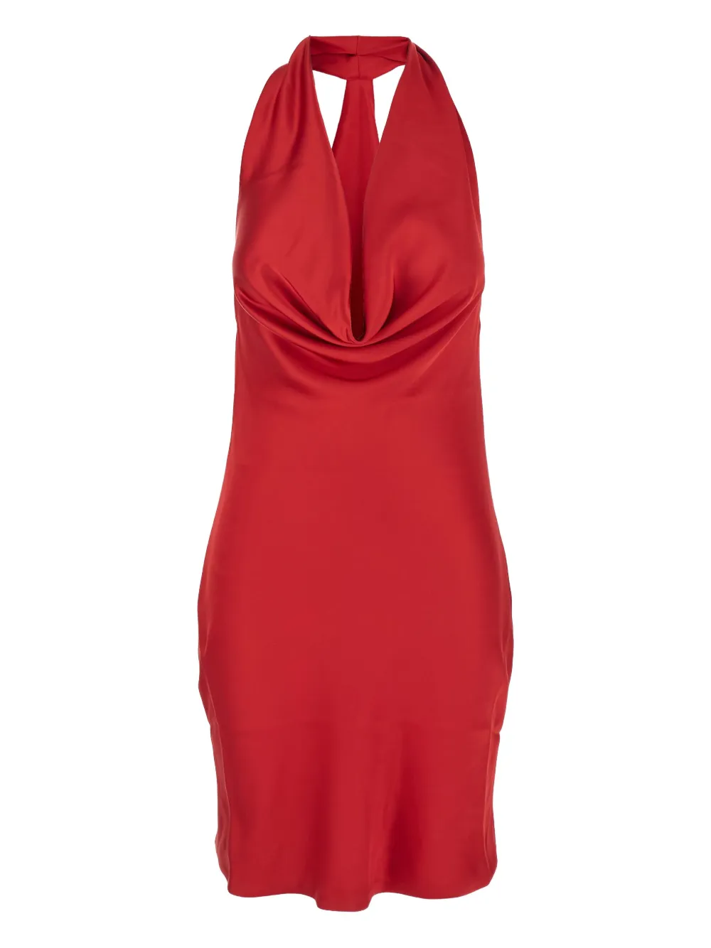 Платье мини с вырезом халтер Norma Kamali, красный
Платье мини с вырезом халтер Norma Kamali, красный
