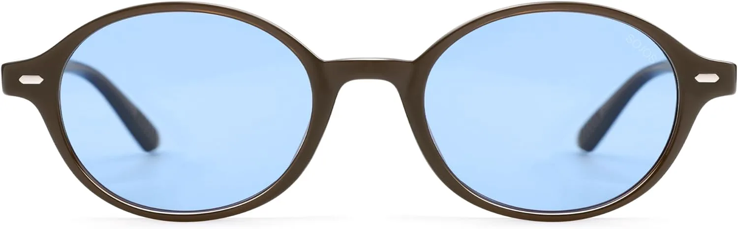 Солнцезащитные очки SOJOS Retro Oval Round Polarized Sunglasses для женщин и мужчин, маленькие, стильные, винтажные, модные, модель SJ2611, Dark Brown/Blue Tint
Солнцезащитные очки SOJOS Retro Oval Round Polarized Sunglasses для женщин и мужчин, маленькие, стильные, винтажные, модные, модель SJ2611, Dark Brown/Blue Tint