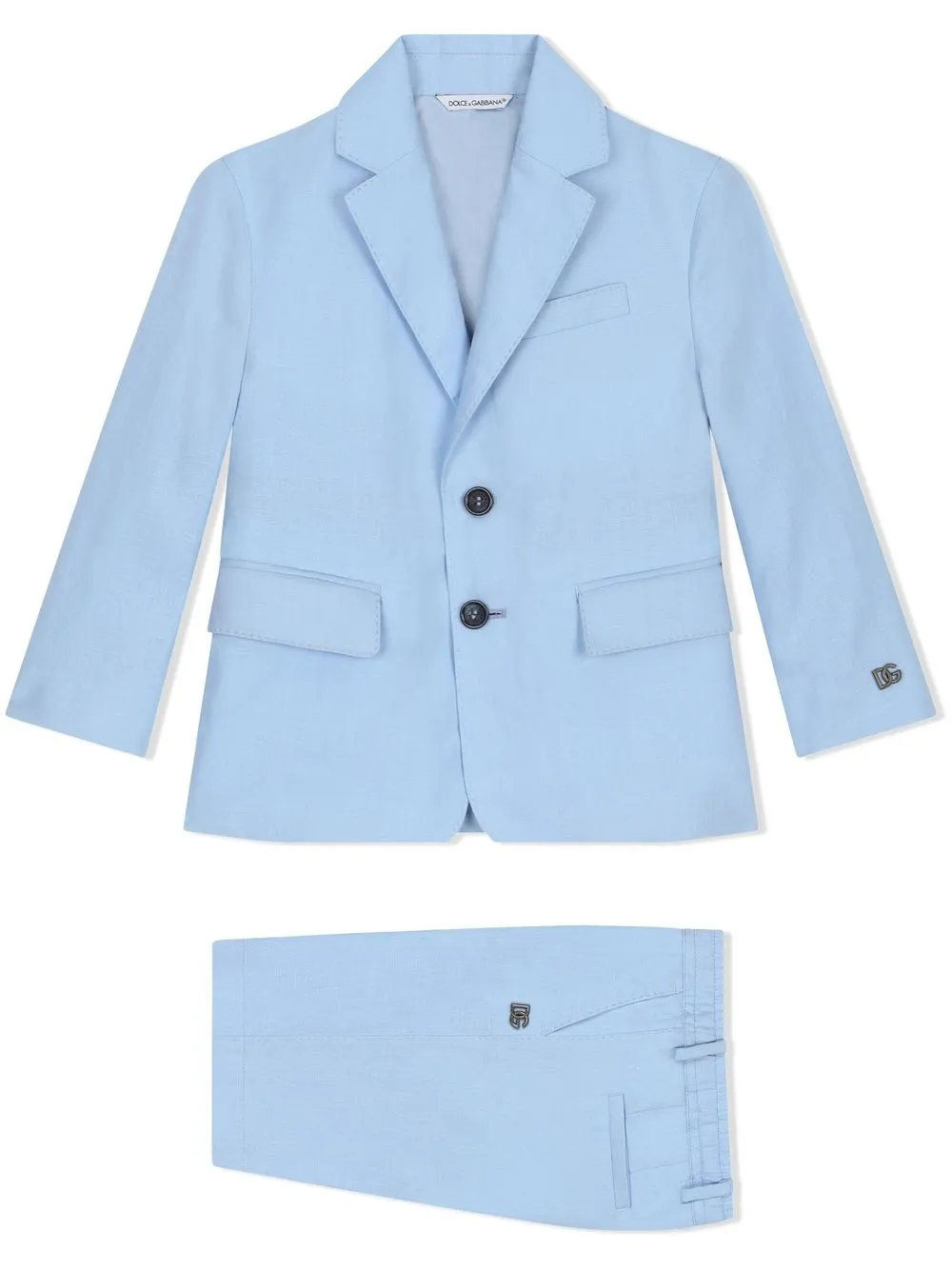 Льняной костюм с однобортным пиджаком Dolce & Gabbana Kids, синий
Льняной костюм с однобортным пиджаком Dolce & Gabbana Kids, синий