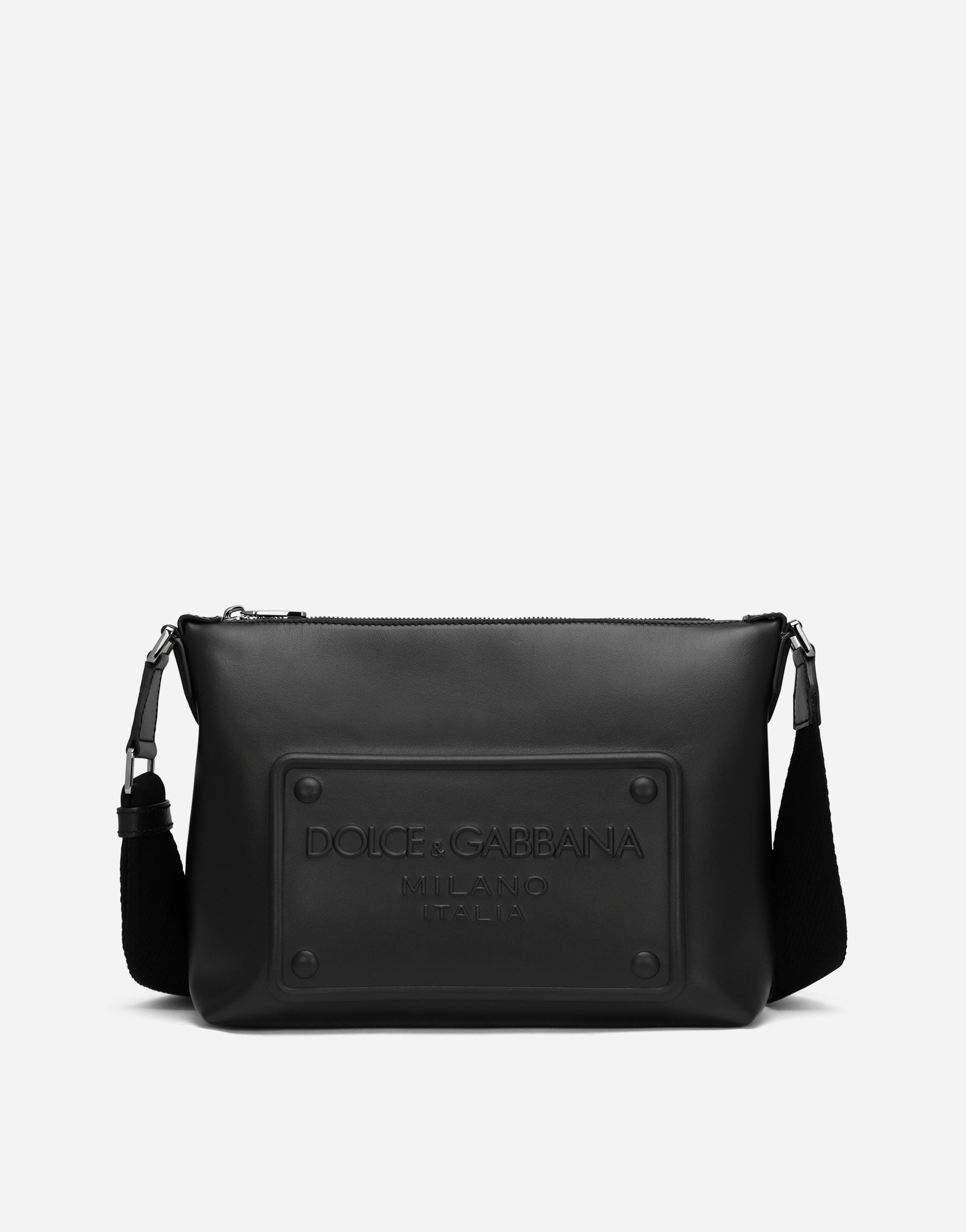 Кожаная сумка через плечо с объемным логотипом Dolce & Gabbana, черный
Кожаная сумка через плечо с объемным логотипом Dolce & Gabbana, черный