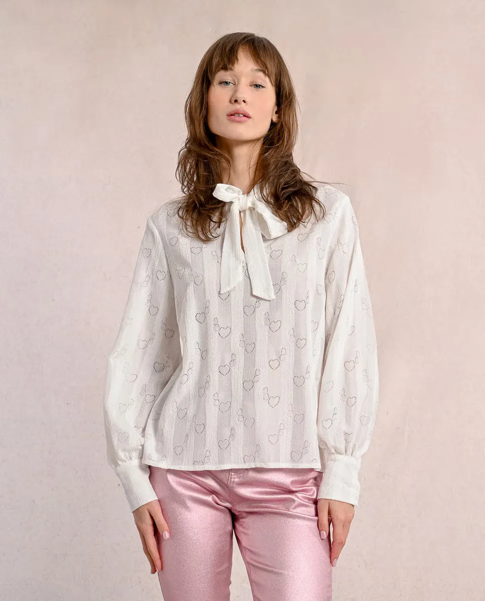 Женская блузка с длинными рукавами, бантом и сердечками Molly Bracken, цвет Crudo
Женская блузка с длинными рукавами, бантом и сердечками Molly Bracken, цвет Crudo