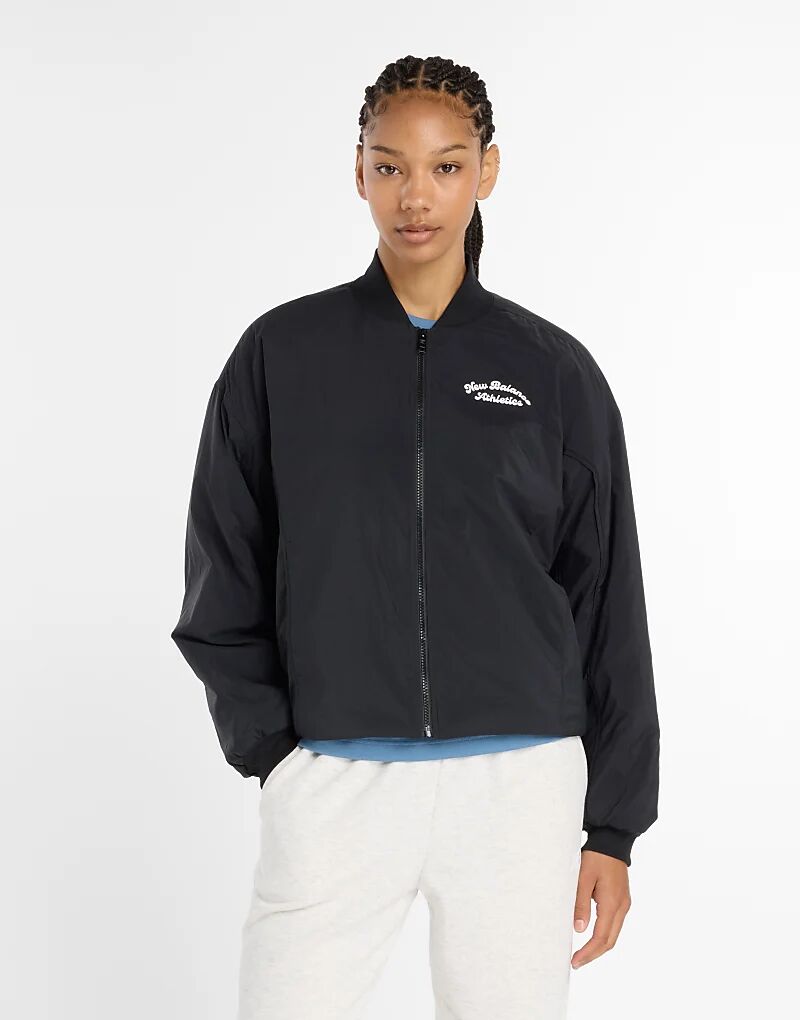 Куртка-бомбер New Balance Linear Heritage из плетеной ткани черного цвета
Куртка-бомбер New Balance Linear Heritage из плетеной ткани черного цвета