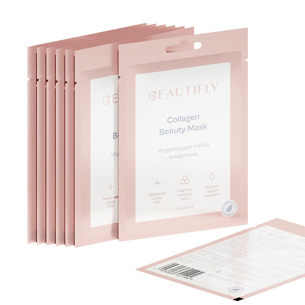 Разглаживающая коллагеновая тканевая маска, 8 шт./1 упаковка. Beautifly Collagen beauty mask
Разглаживающая коллагеновая тканевая маска, 8 шт./1 упаковка. Beautifly Collagen beauty mask