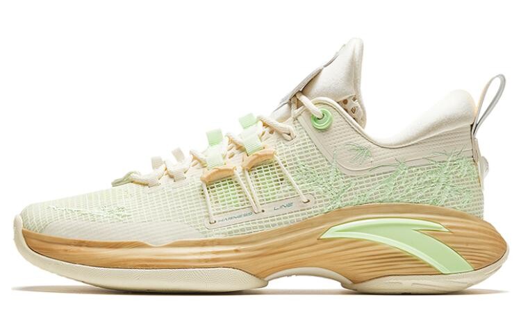 Баскетбольные кроссовки ZUP1 мужские с низким верхом зеленые/коричневые Anta