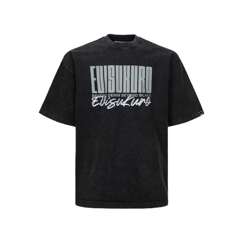 Футболка мужская черная Evisu, черный 
Футболка мужская черная Evisu, черный