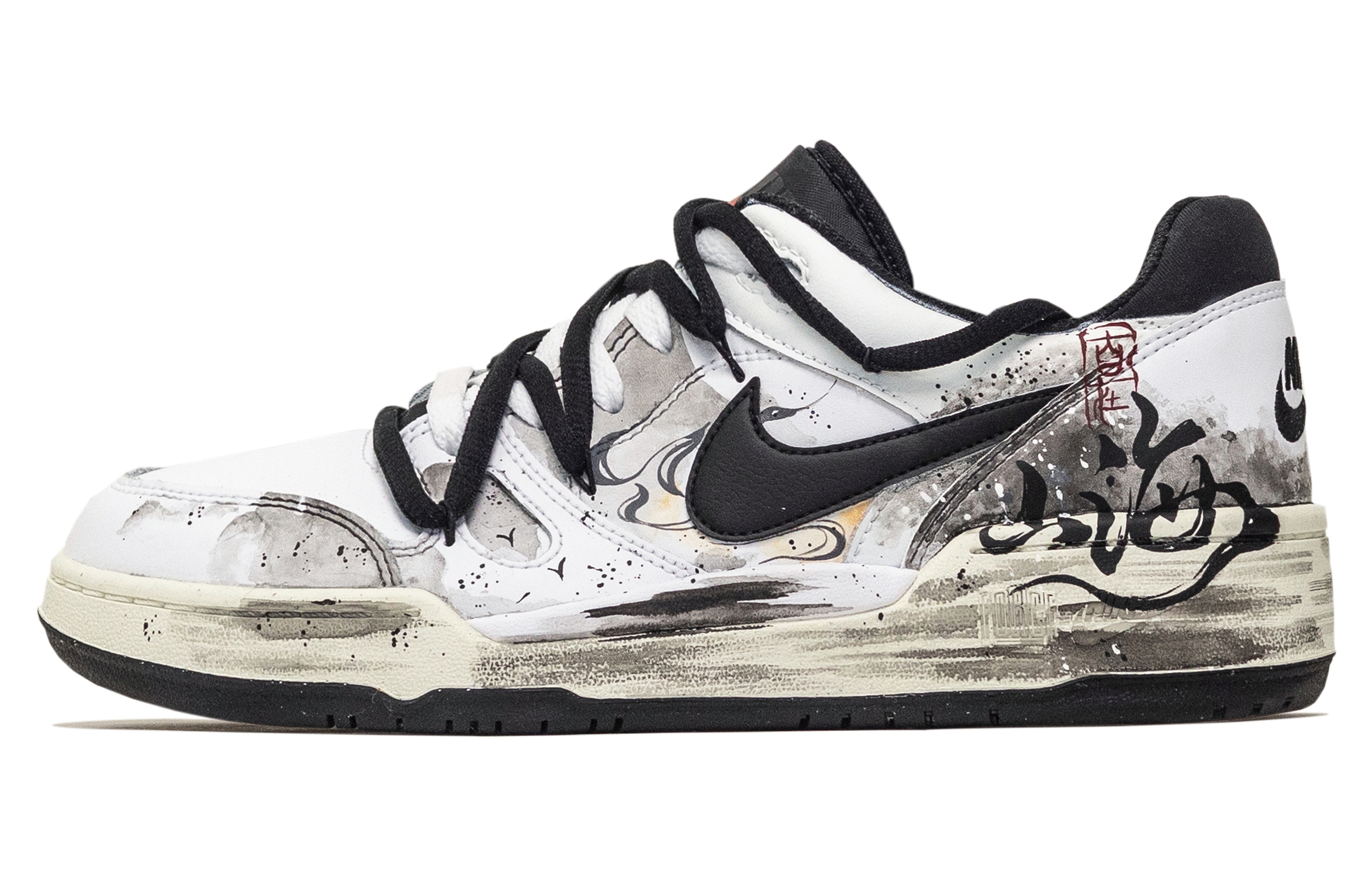 Nike Кроссовки для скейтбординга Full Force, низкие, мужские, белые/черные 
Nike Кроссовки для скейтбординга Full Force, низкие, мужские, белые/черные