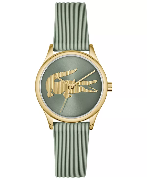 Женские часы с ремешком из зеленого крокодила с силиконовым покрытием, 30 мм Lacoste, sage
Женские часы с ремешком из зеленого крокодила с силиконовым покрытием, 30 мм Lacoste, sage