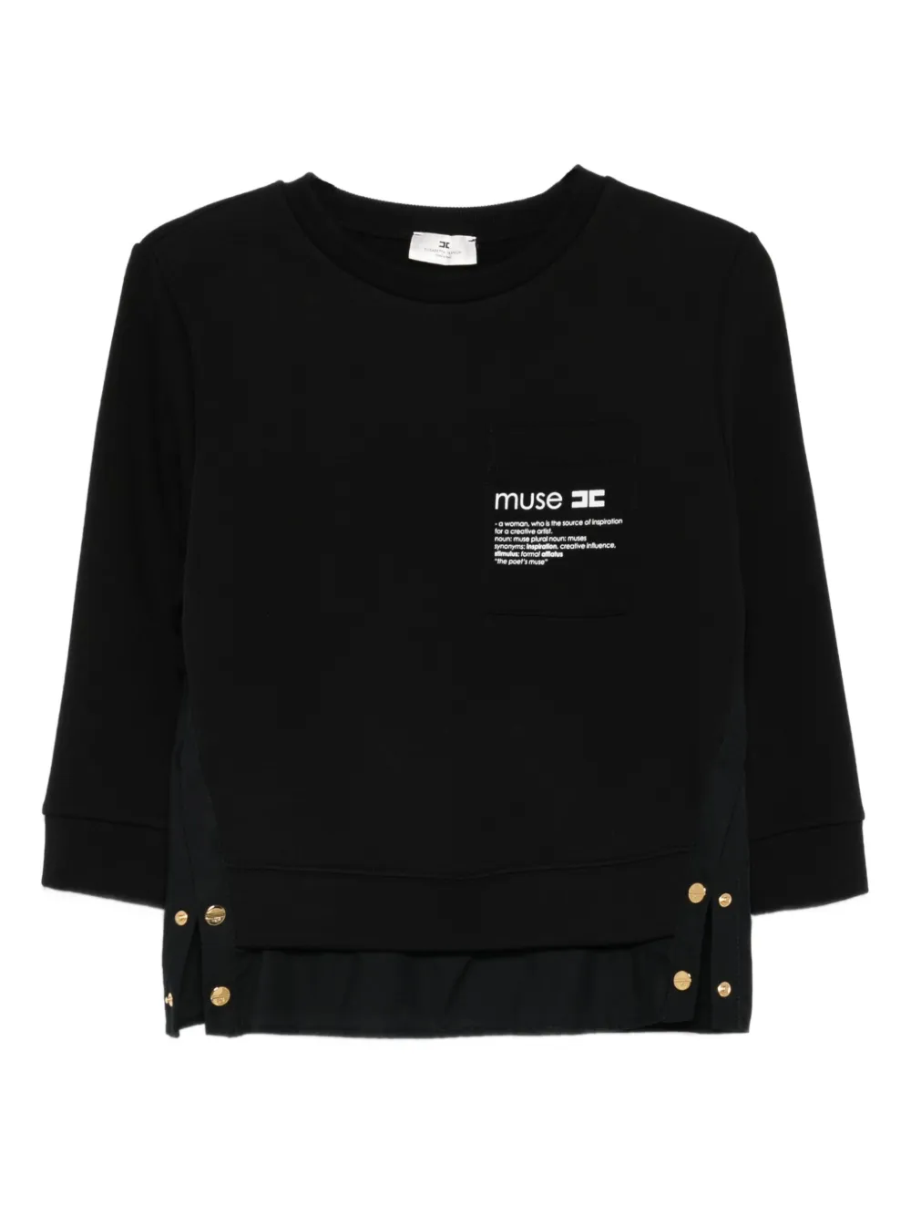 Футболка с пуговицами Elisabetta Franchi, черный
Футболка с пуговицами Elisabetta Franchi, черный