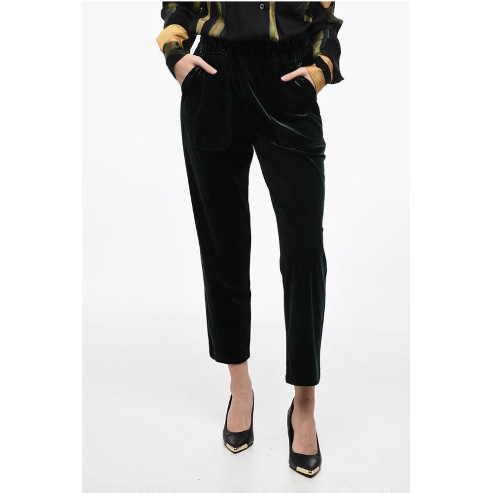 Брюки из бархата с люрексом и эластичным поясом Idra, Green
Брюки из бархата с люрексом и эластичным поясом Idra, Green