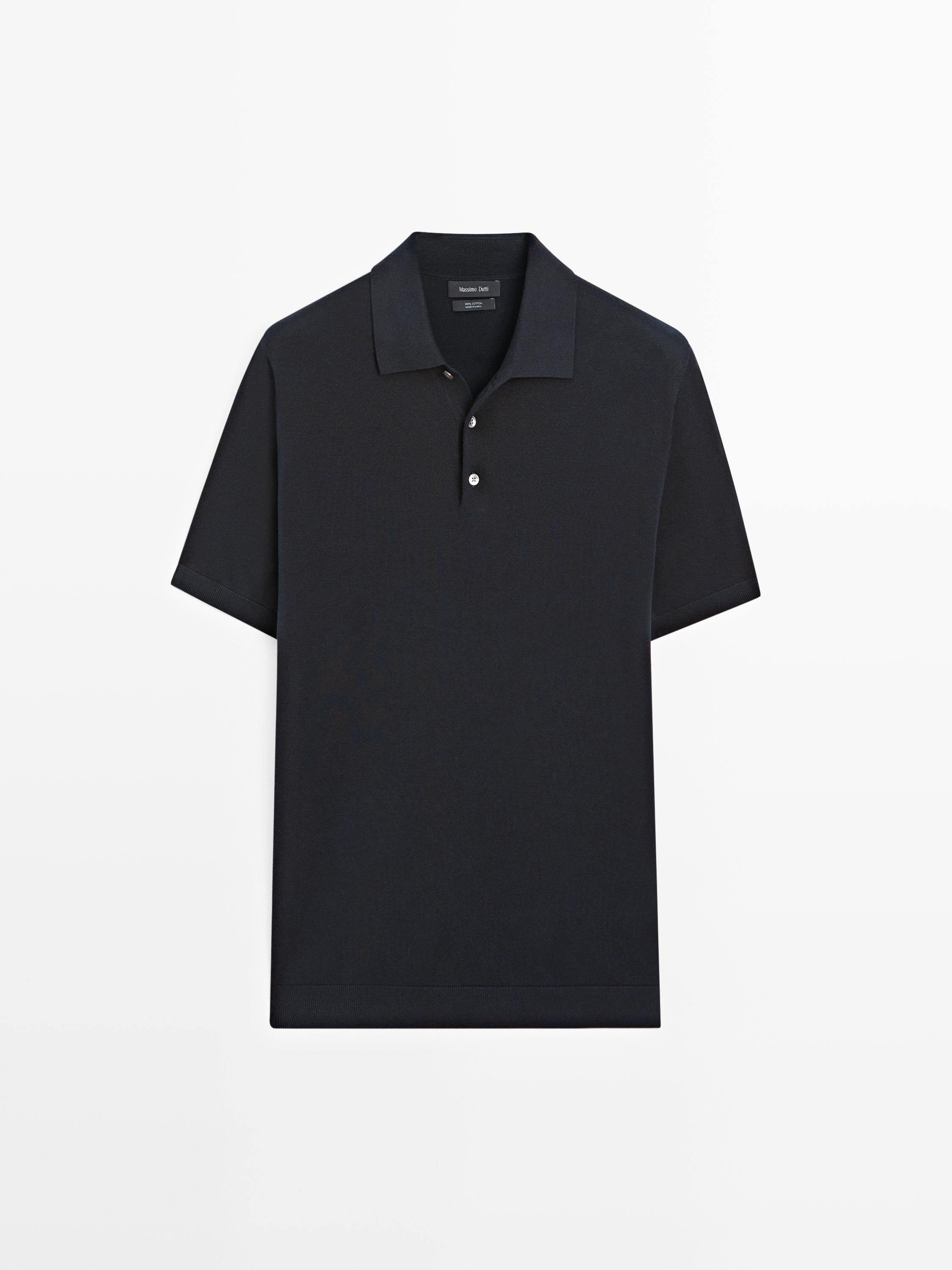 Вязаный хлопковый свитер-поло Massimo Dutti, navy blue
Вязаный хлопковый свитер-поло Massimo Dutti, navy blue