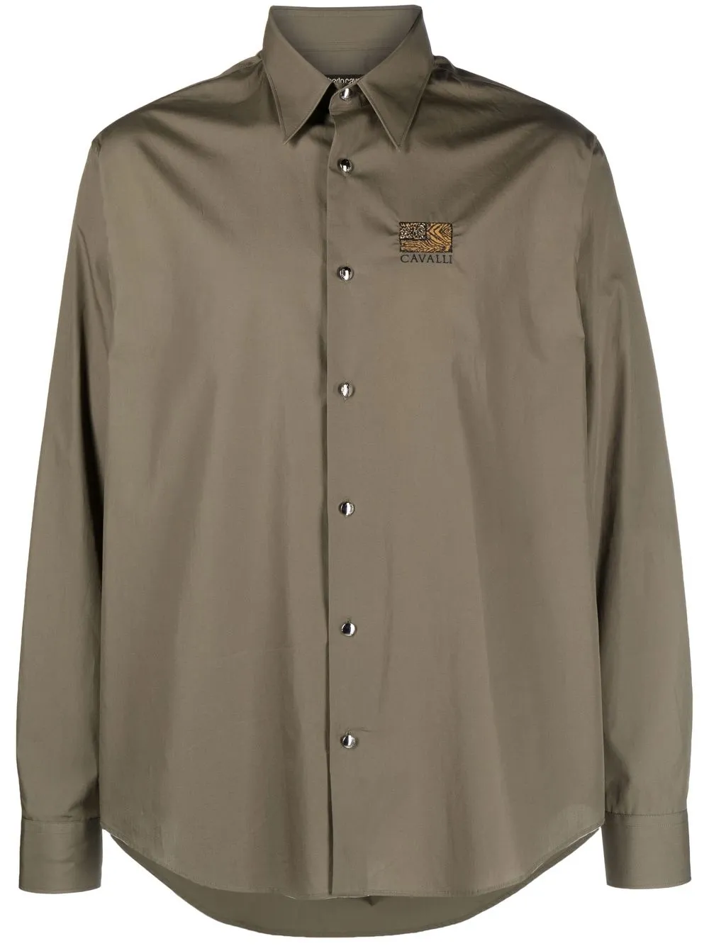 Рубашка с вышитым логотипом Roberto Cavalli, зеленый
Рубашка с вышитым логотипом Roberto Cavalli, зеленый