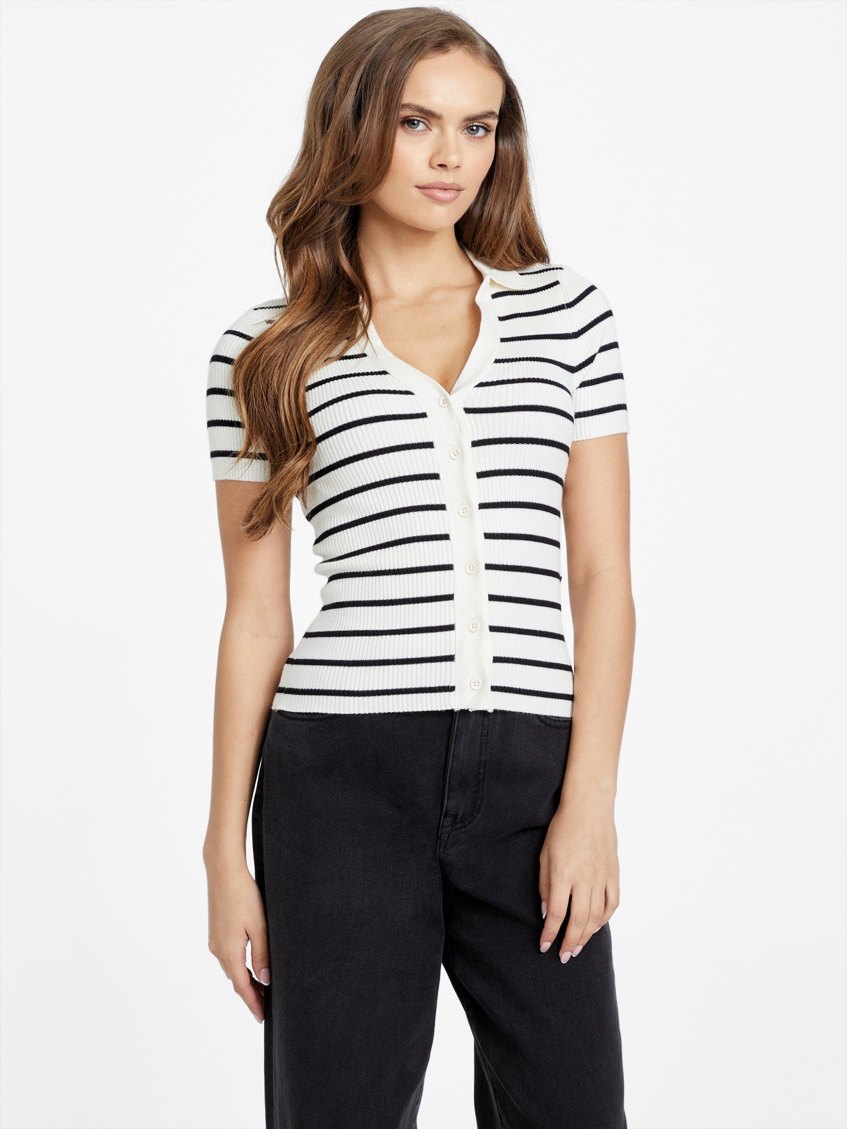 Рубашка-свитер Eco Ozzy Guess Factory, белый 
Рубашка-свитер Eco Ozzy Guess Factory, белый