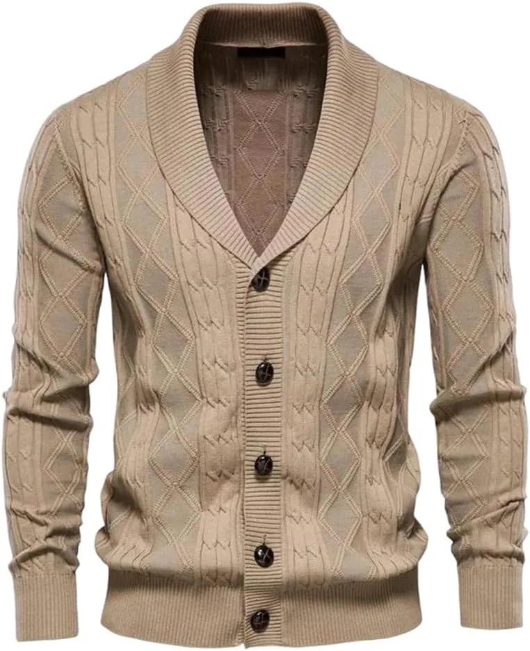 Мужской кардиган с узором аргайл
Мужской кардиган с узором аргайл