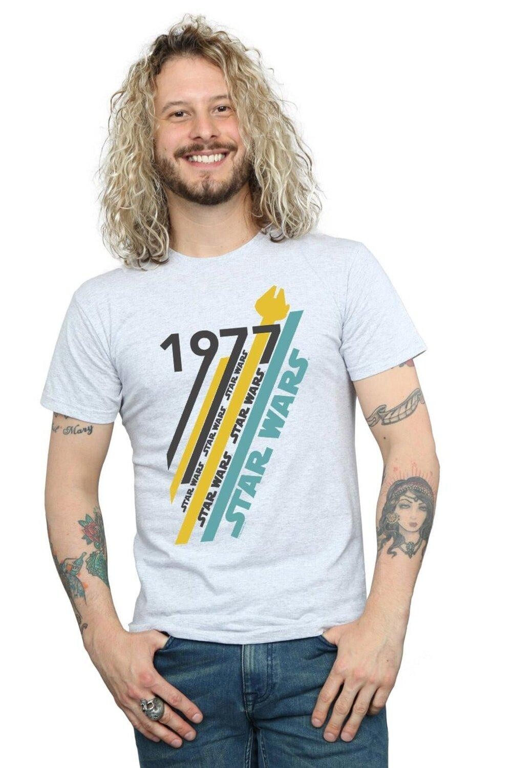 Футболка в стиле ретро «77 полосок» Star Wars, серый
Футболка в стиле ретро «77 полосок» Star Wars, серый