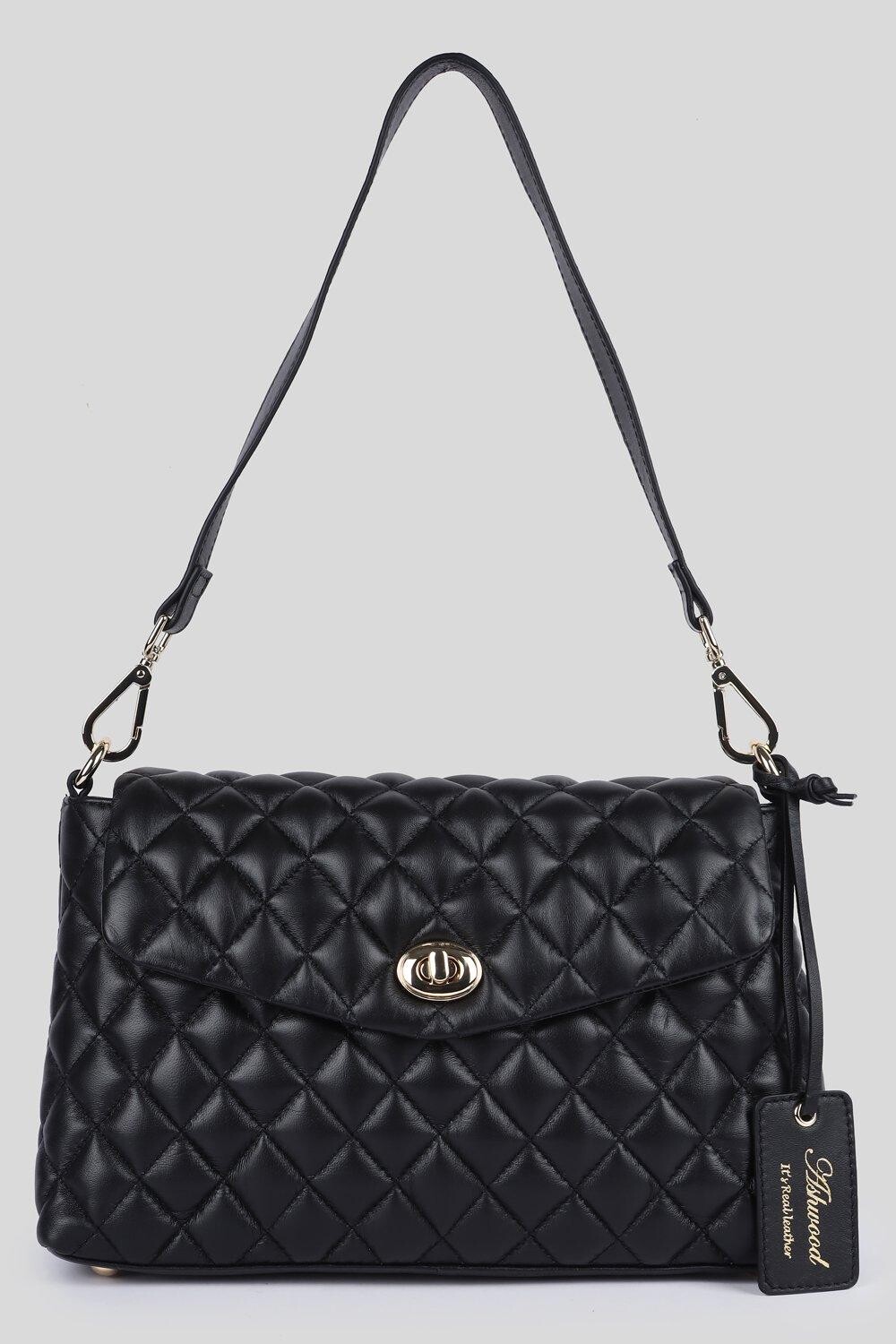 Стеганая сумка с клапаном из натуральной кожи 'Tramonto Toscana' Ashwood Leather, черный
Стеганая сумка с клапаном из натуральной кожи 'Tramonto Toscana' Ashwood Leather, черный