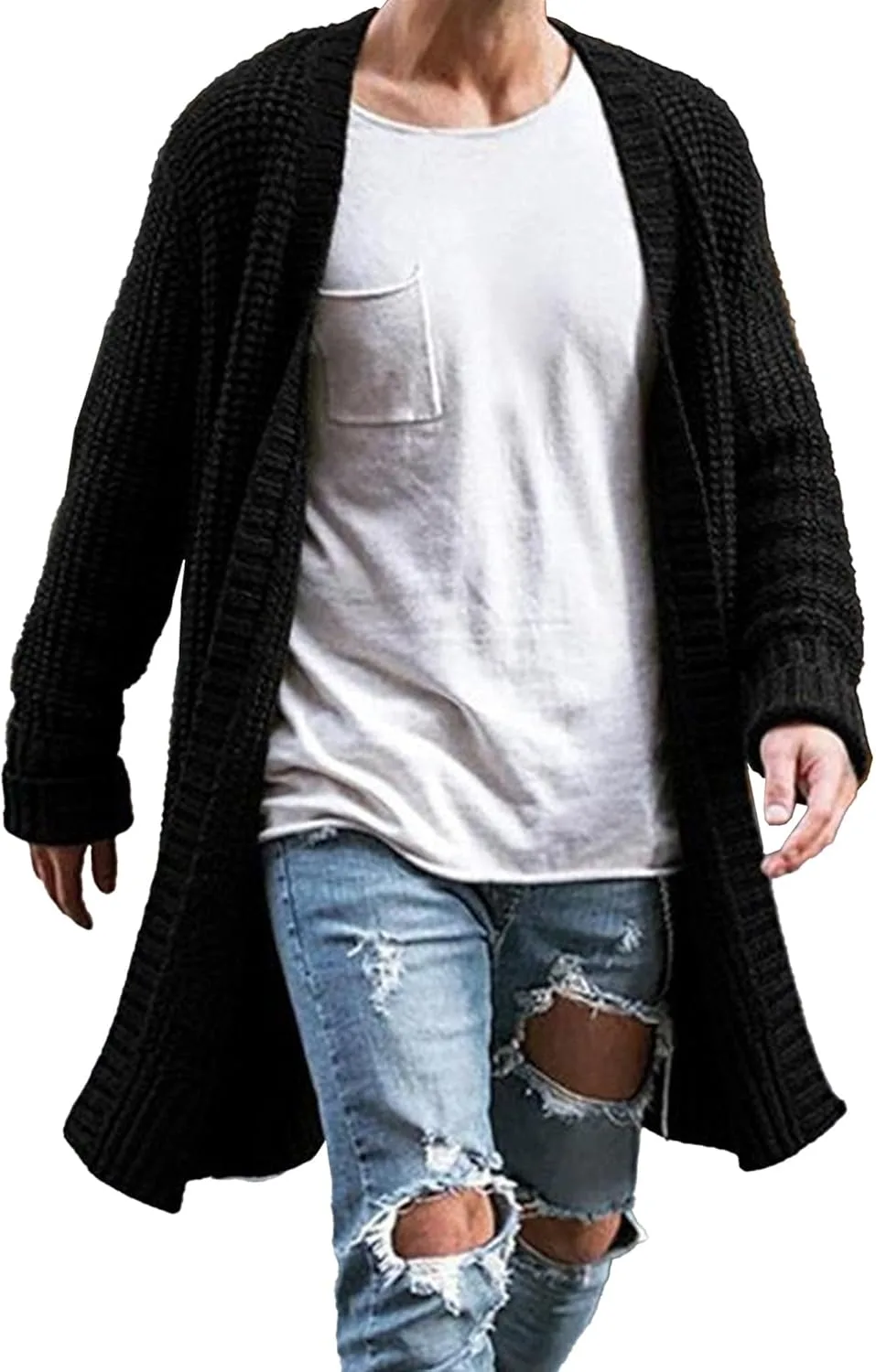 Мужской кардиган багги вязаный длинный свитер Casual Solid Open Front осень зима
Мужской кардиган багги вязаный длинный свитер Casual Solid Open Front осень зима