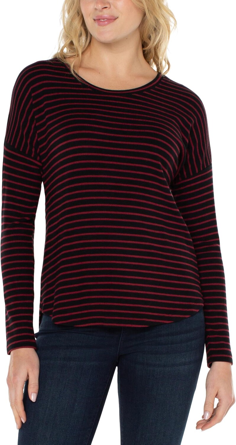 Топ Liverpool Los Angeles Long Sleeve Drop Shoulder Scoop Neck Knit Top, цвет Red/Black Stripe
Топ Liverpool Los Angeles Long Sleeve Drop Shoulder Scoop Neck Knit Top, цвет Red/Black Stripe