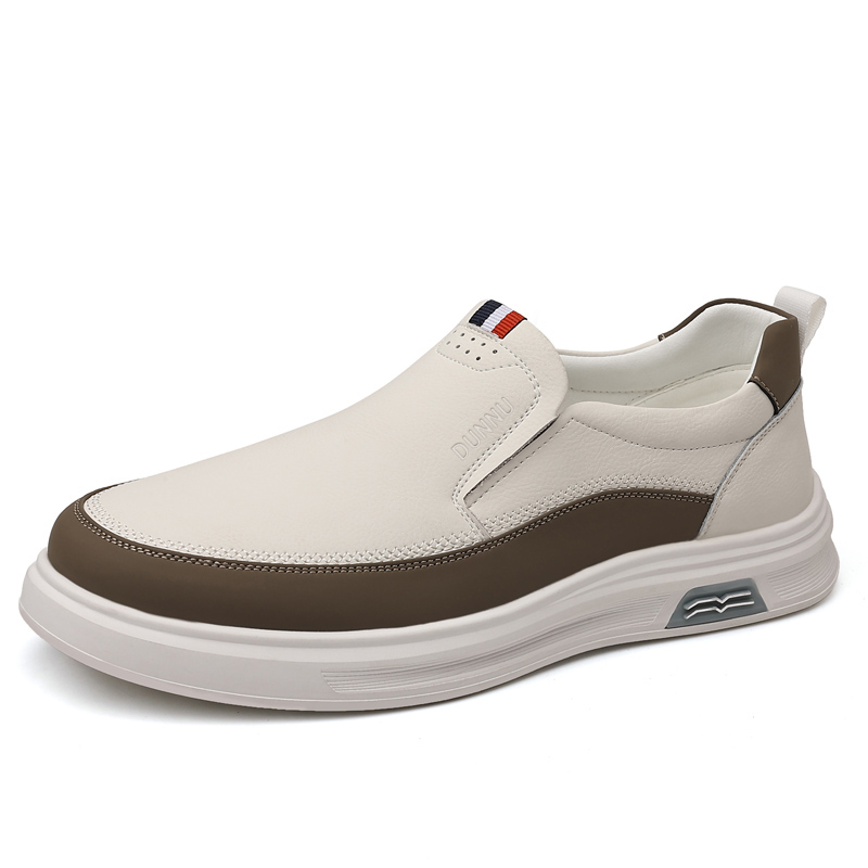 Dunnu Мужские повседневные туфли с низким верхом, белые, коричневые
Dunnu Мужские повседневные туфли с низким верхом, белые, коричневые