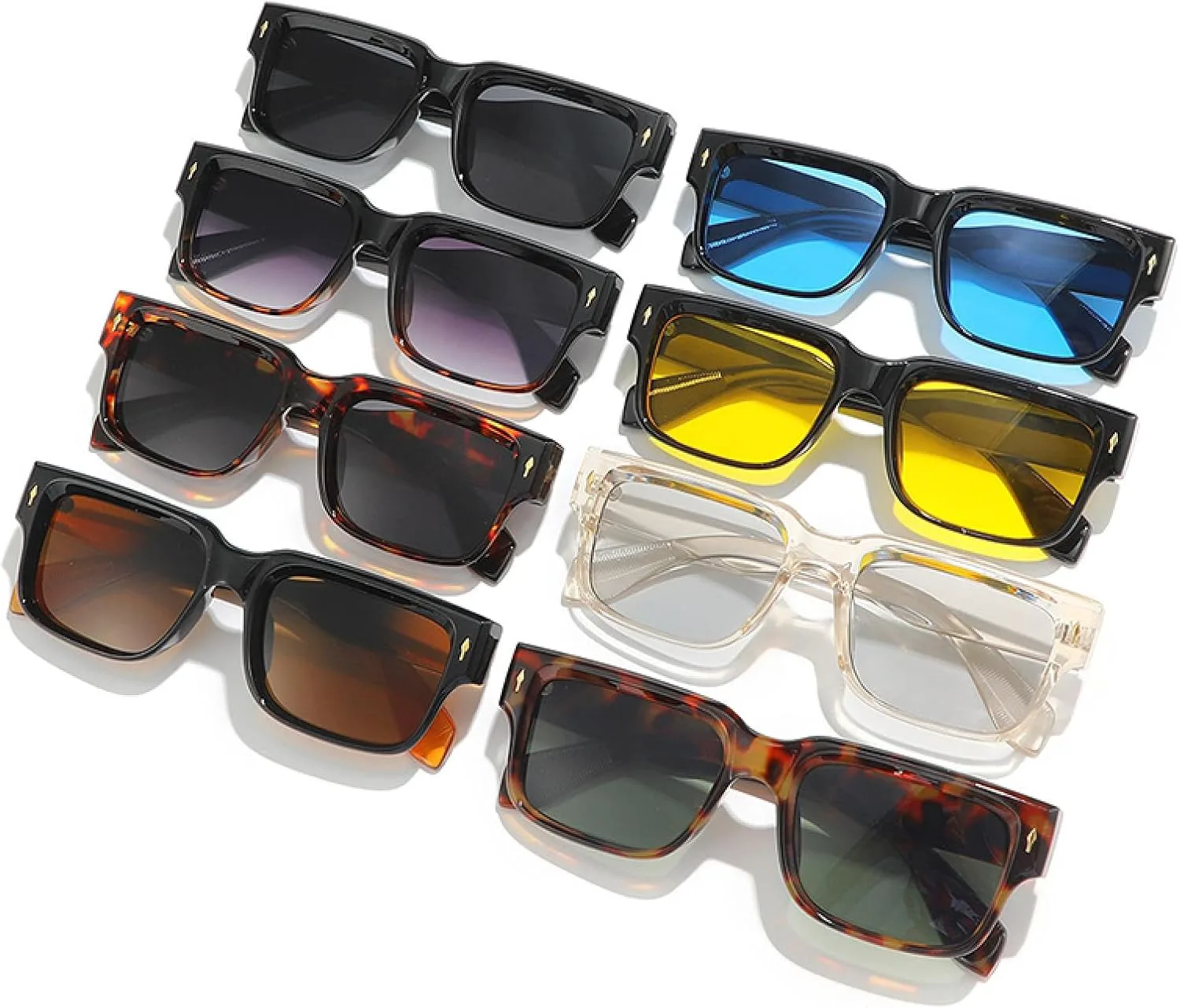 Популярные модные солнцезащитные очки конфетных цветов для женщин, ретро-очки с заклепками, трендовые мужские градиентные очки UV400 HHZZYVY, Black Leopard Gray
Популярные модные солнцезащитные очки конфетных цветов для женщин, ретро-очки с заклепками, трендовые мужские градиентные очки UV400 HHZZYVY, Black Leopard Gray