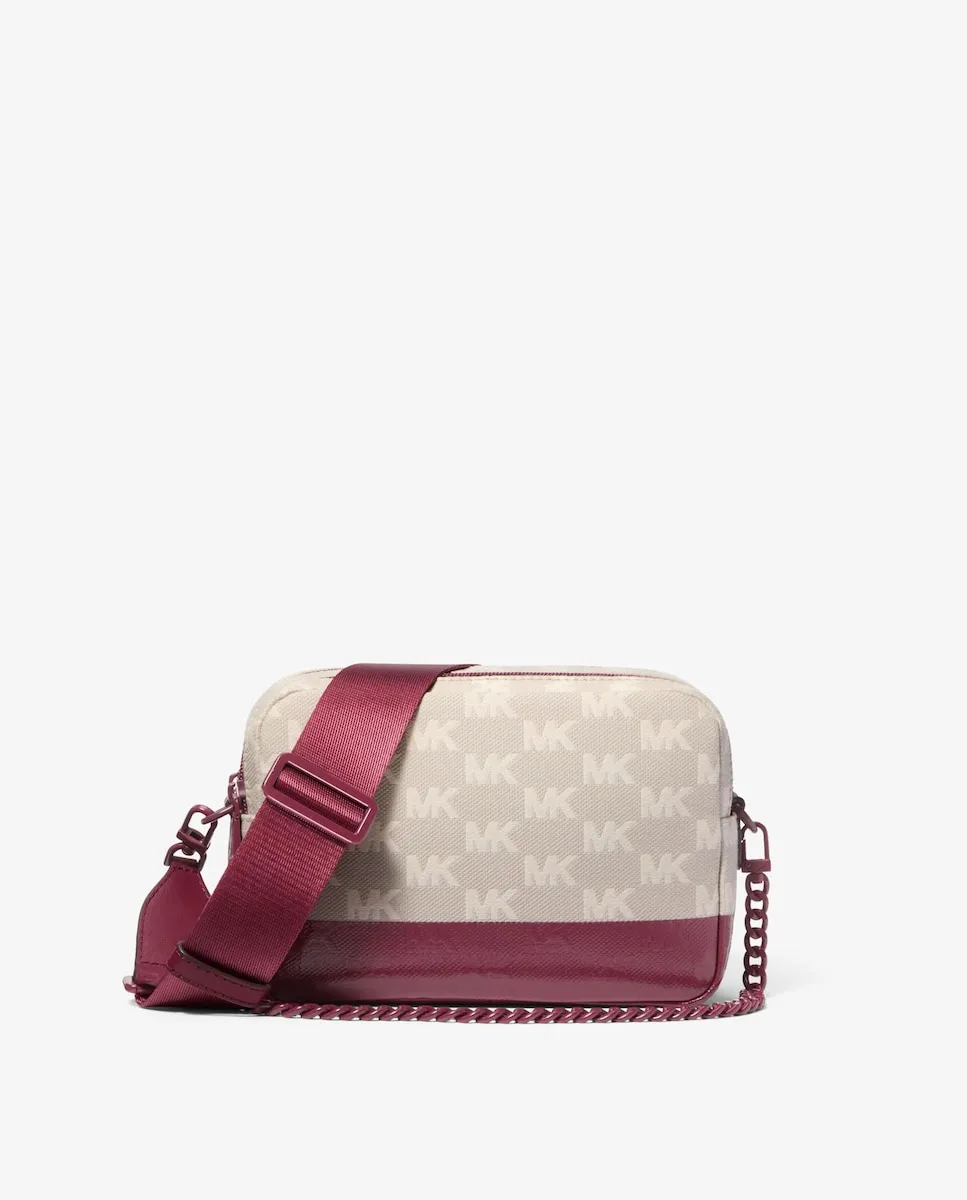 Женская сумка-бандо Bryant из жаккарда с логотипом Michael Michael Kors, бордовый 
Женская сумка-бандо Bryant из жаккарда с логотипом Michael Michael Kors, бордовый