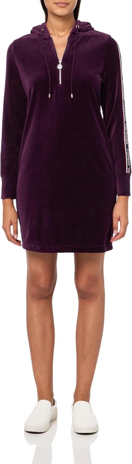 Женская велюровая толстовка Tommy Hilfiger с застежкой-молнией и рукавами-клеш, Aubergine
Женская велюровая толстовка Tommy Hilfiger с застежкой-молнией и рукавами-клеш, Aubergine