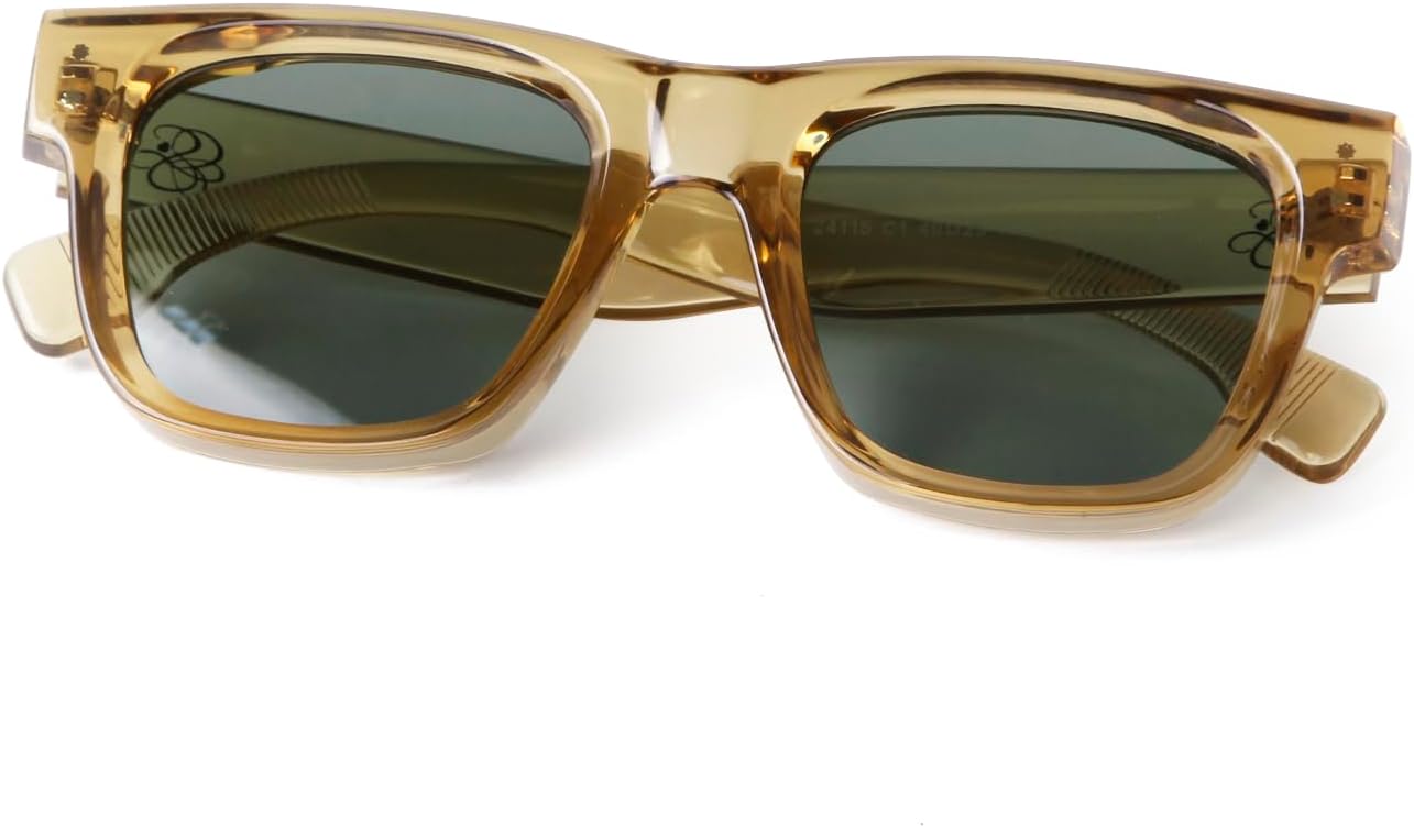 Винтажные квадратные массивные солнцезащитные очки VIA LEECA для женщин и мужчин, ретро классические солнцезащитные очки в дизайнерском стиле, Clear Olive Green Frame Grey Lens
Винтажные квадратные массивные солнцезащитные очки VIA LEECA для женщин и мужчин, ретро классические солнцезащитные очки в дизайнерском стиле, Clear Olive Green Frame Grey Lens