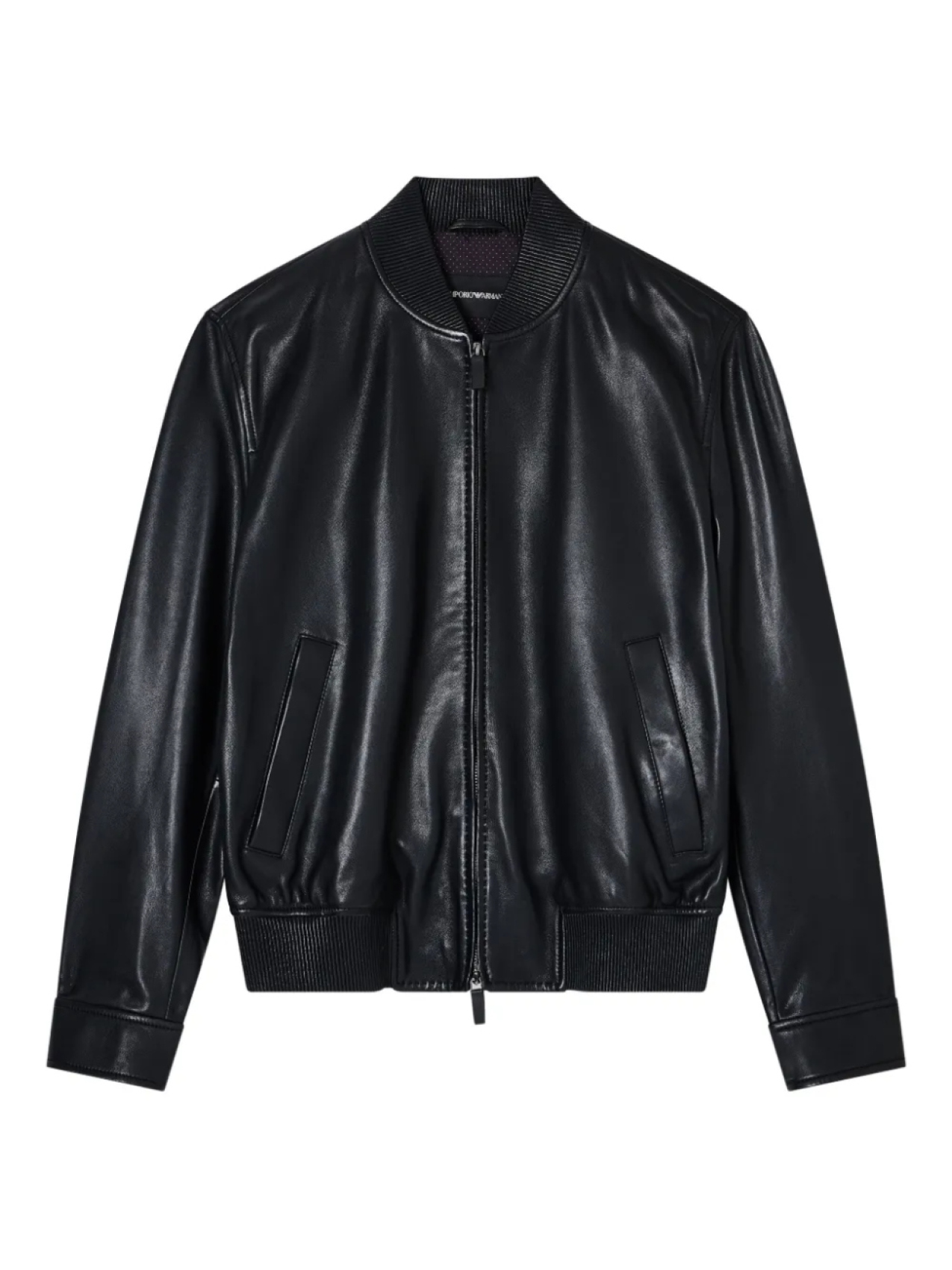 Кожаная куртка Emporio Armani с ребристой отделкой, черный
Кожаная куртка Emporio Armani с ребристой отделкой, черный