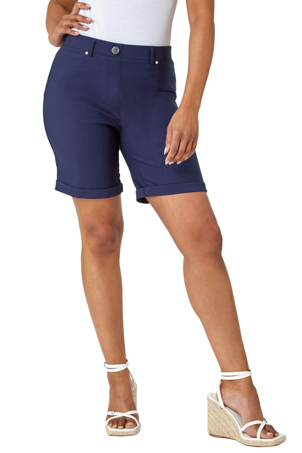 Эластичные шорты для миниатюрных размеров с загнутым краем Roman, синий 
Эластичные шорты для миниатюрных размеров с загнутым краем Roman, синий