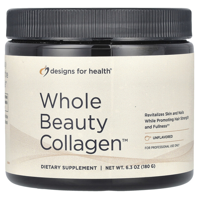 Designs For Health, Whole Beauty Collagen, Unflavored, 6.3 oz (180 g)
Designs For Health, Whole Beauty Collagen, Unflavored, 6.3 oz (180 g)