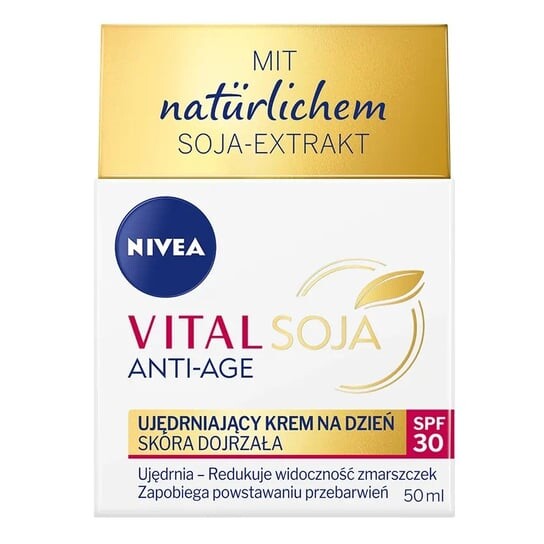 Дневной укрепляющий крем SPF30 50мл Nivea, Vital Soja Anti-Age
Дневной укрепляющий крем SPF30 50мл Nivea, Vital Soja Anti-Age