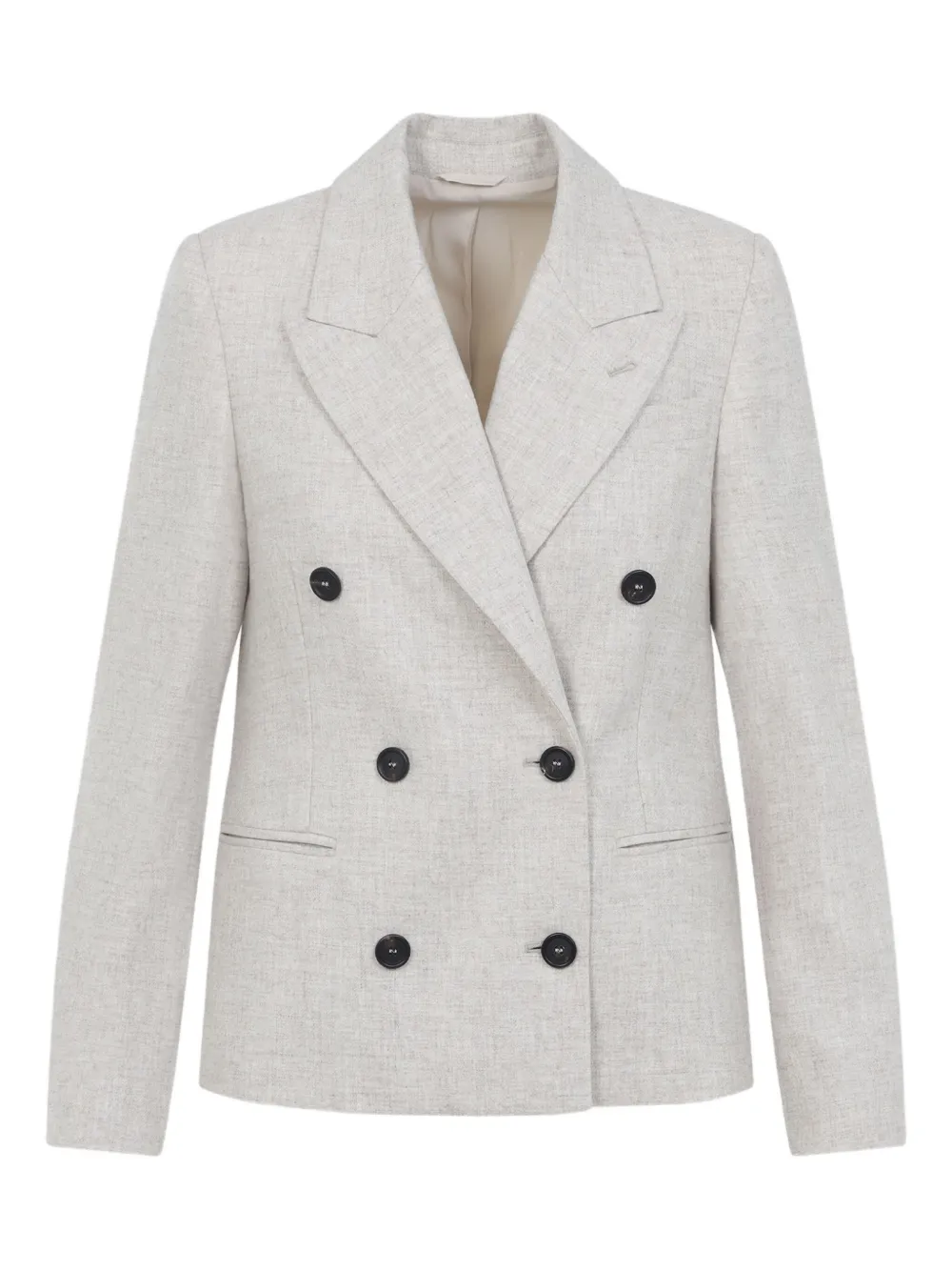 Двубортный пиджак Brunello Cucinelli, нейтральный
Двубортный пиджак Brunello Cucinelli, нейтральный