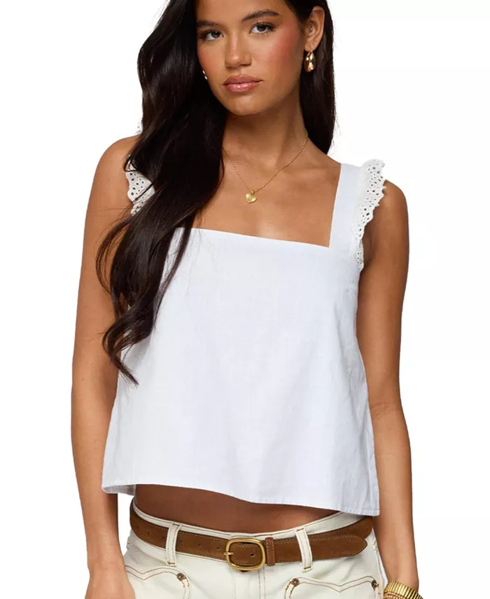 Женская блузка Viviana в стиле льняной ткани Edikted, белый
Женская блузка Viviana в стиле льняной ткани Edikted, белый