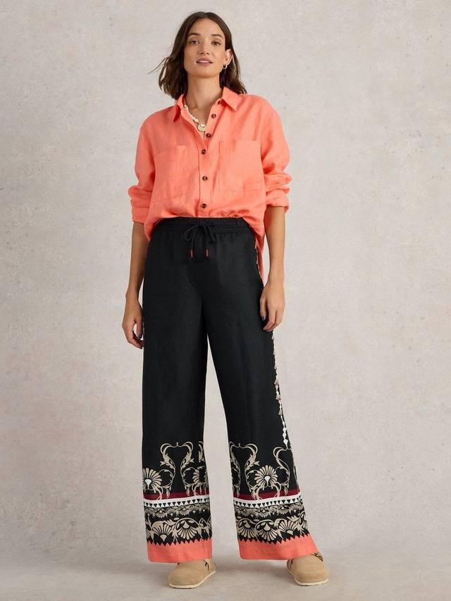 Брюки из чистого льна belle White Stuff, черный/разноцветный
Брюки из чистого льна belle White Stuff, черный/разноцветный