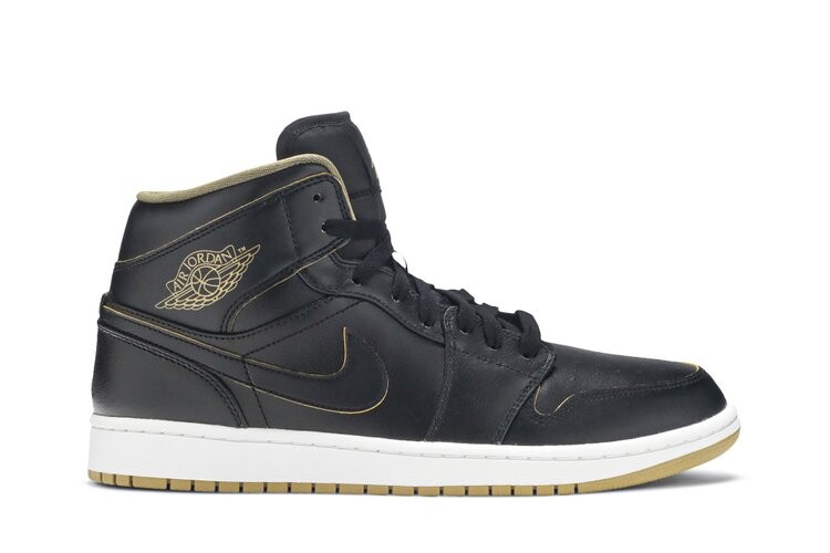 Кроссовки Air Jordan 1 Mid 'Black Gold', черный
Кроссовки Air Jordan 1 Mid 'Black Gold', черный