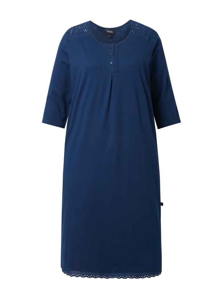 Ночная рубашка темно-синего цвета Ulla Popken
Ночная рубашка темно-синего цвета Ulla Popken