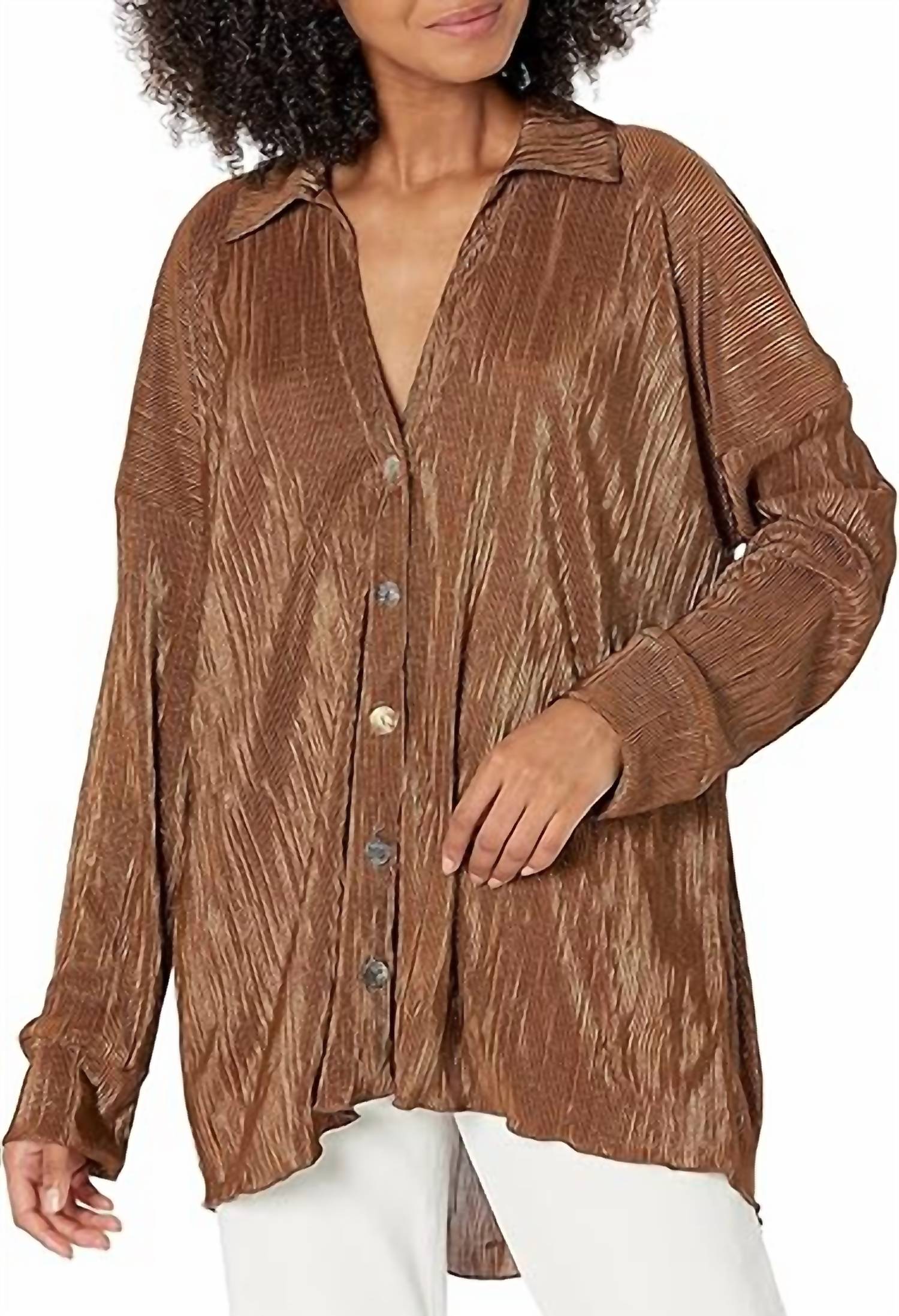 Блуза на пуговицах Everywhere в коричневом цвете Show Me Your Mumu 
Блуза на пуговицах Everywhere в коричневом цвете Show Me Your Mumu